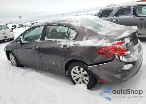 2012 Honda Civic Lx z USA, uszkodzony, nr VIN 2HGFB2E42CH013409
